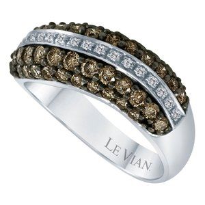 LeVian / 1.25 CT Chocolate Diamond cocktail ring / 14k Gold